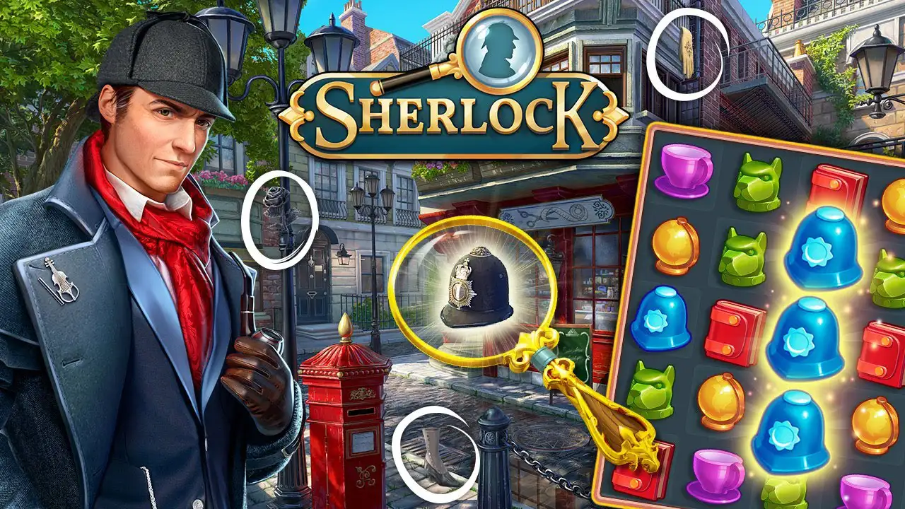 دانلود بازی Sherlock: Hidden Object And Match-3 V1.66.6601 (شرلوک ...
